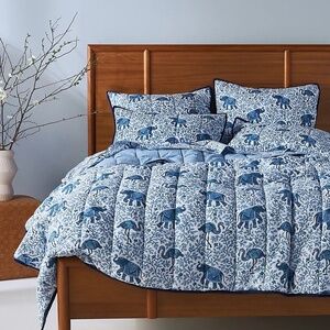 Anthropologie Printfresh Flameneco Organic Quilt Full/Queen